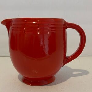 Vintage red ceramic pitcher. Made in USA. 5” tall Preowned